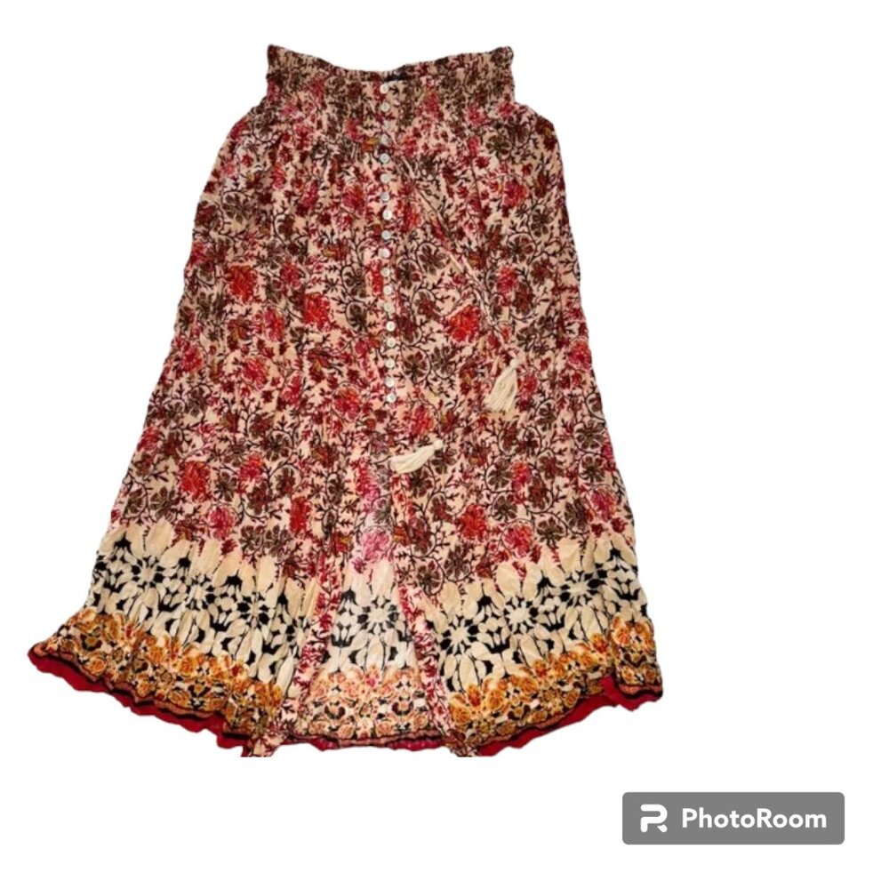 Nicole Miller high Waist,Boho, Lace Maxi Skirt SZ S  $118